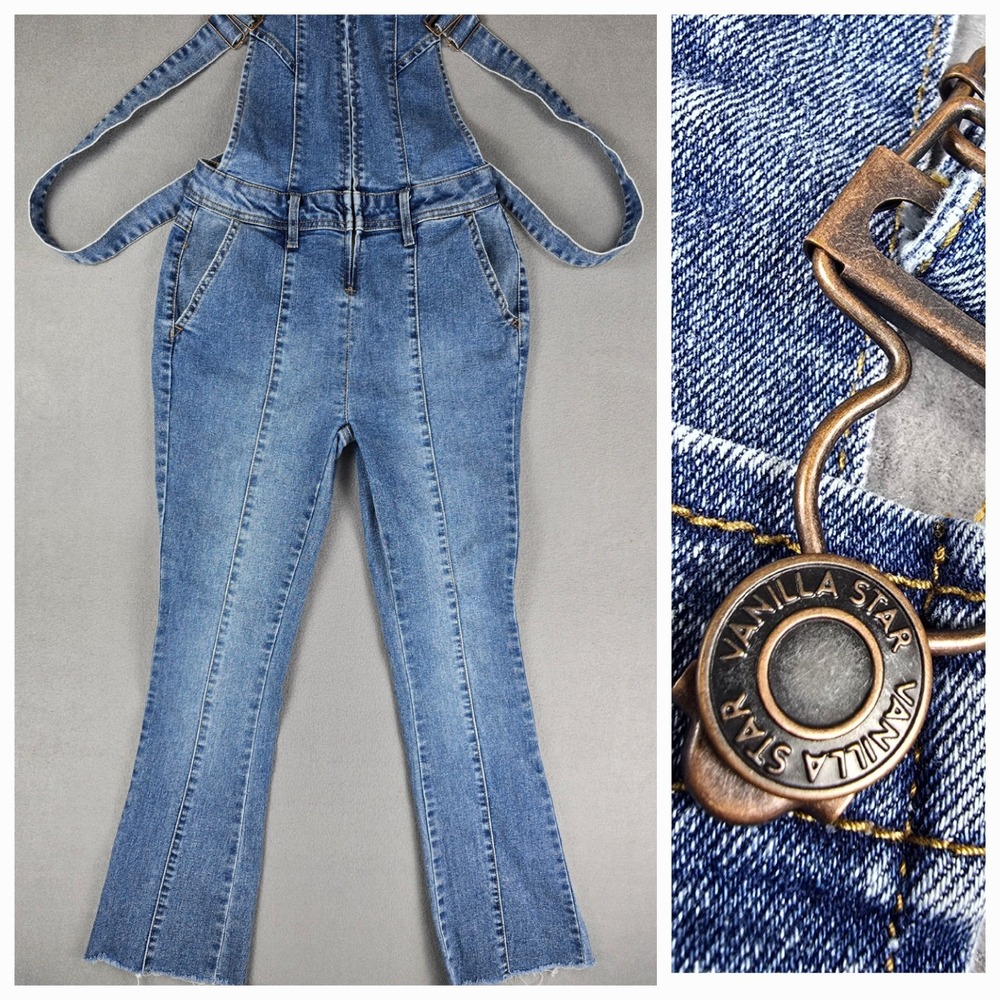 Vanilla Star " Camilla " Flared Overalls - Womens Size‎ XS Petite